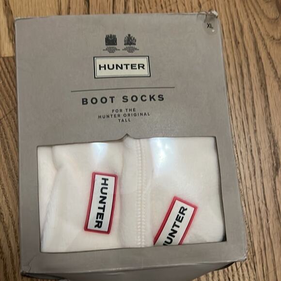 NWT HUNTER BOOTS SOCKS WHITE XL - Picture 3 of 5
